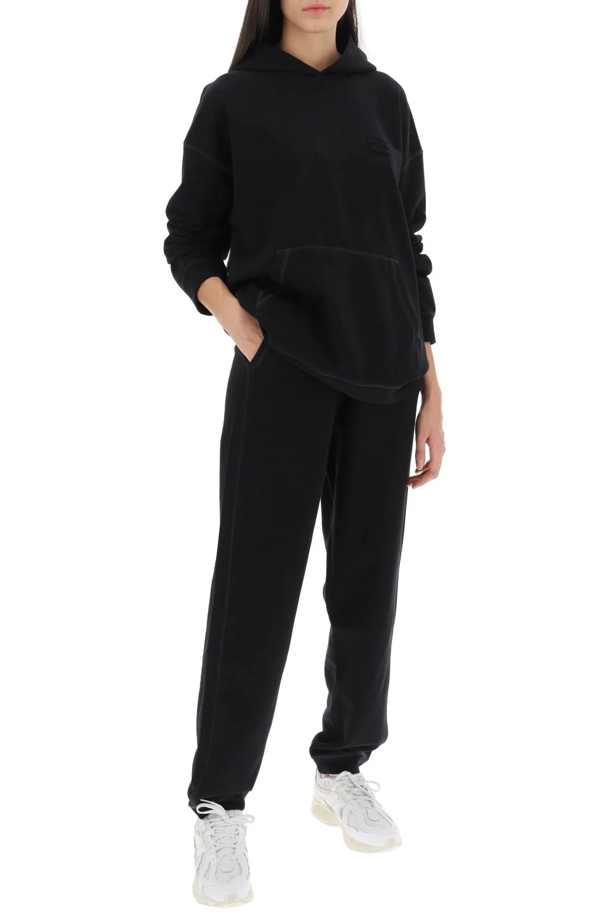 Pantaloni sportivi in cotone sgarzato