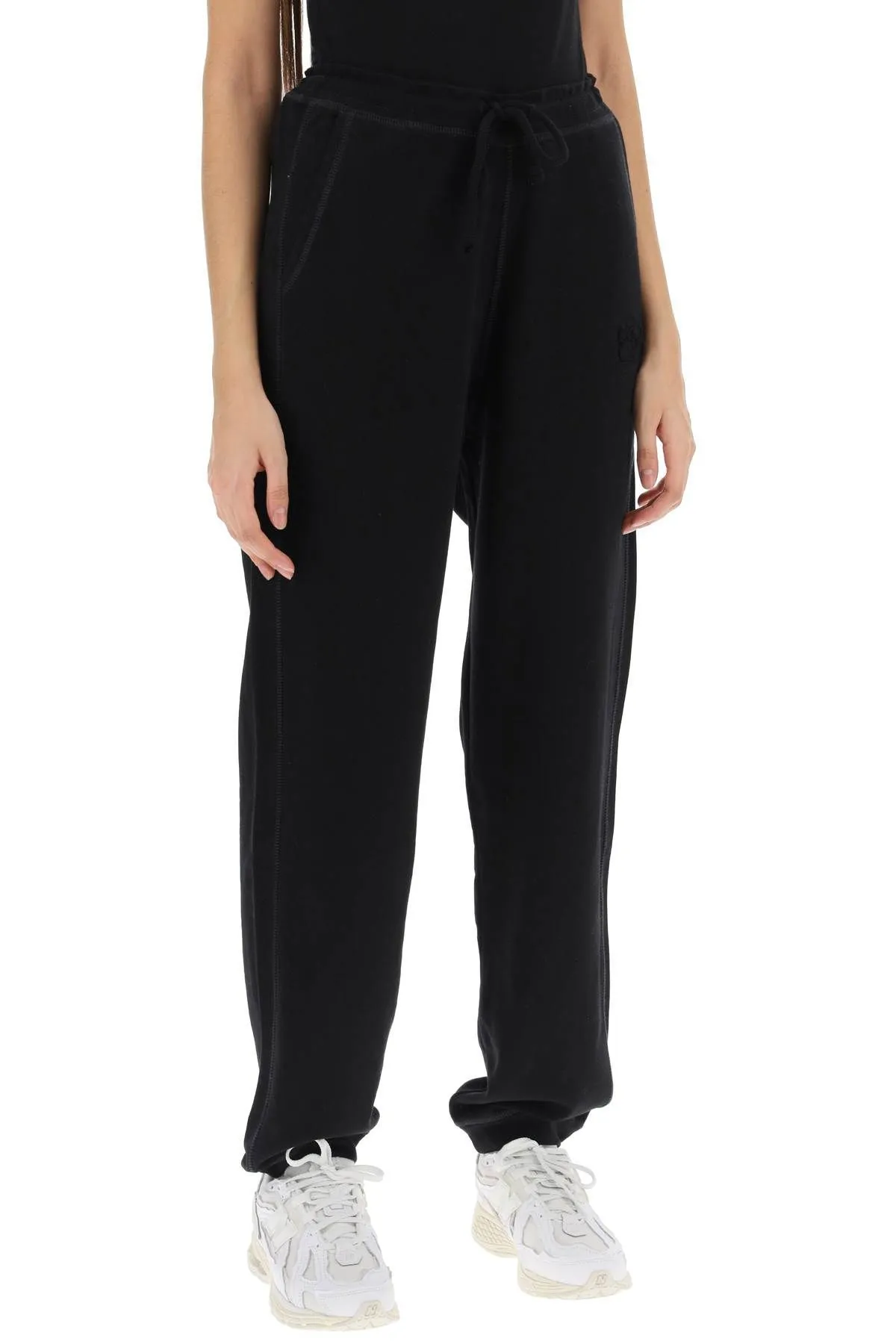 Pantaloni sportivi in cotone sgarzato