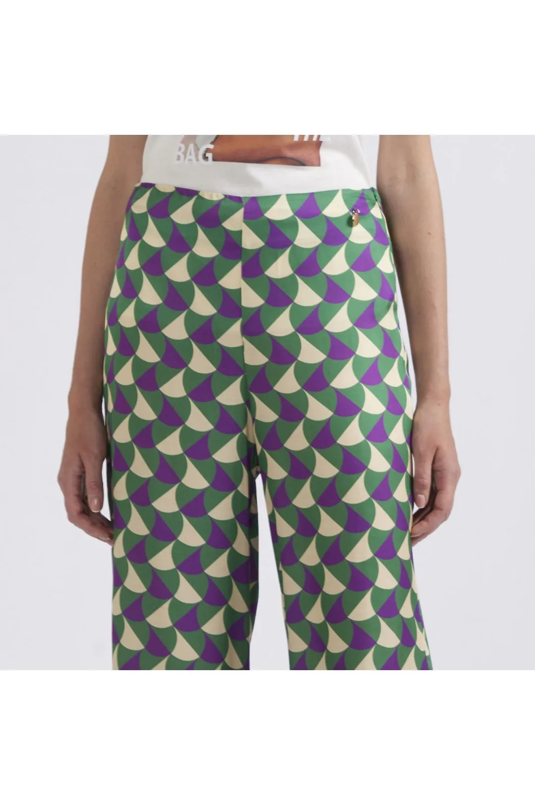 pantaloni tipo culotte stampati geometrico