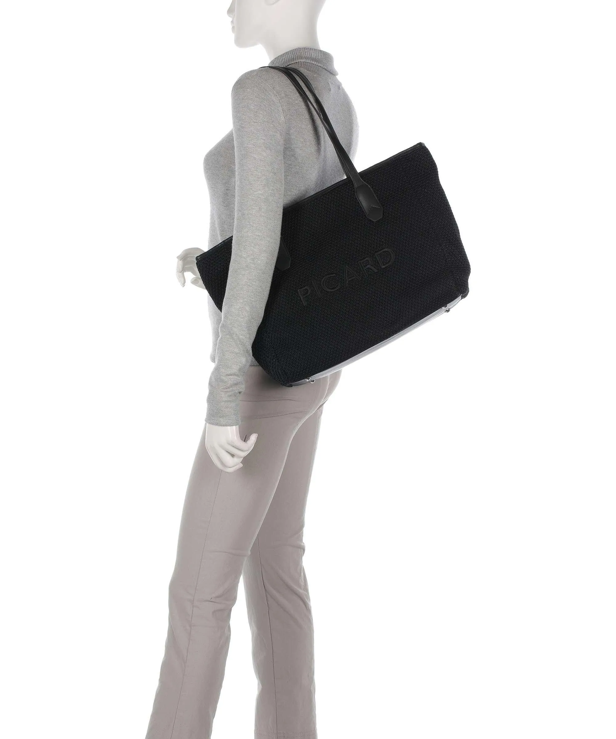  Picard Knitwork Borsa shopper poliestere riciclato nero  