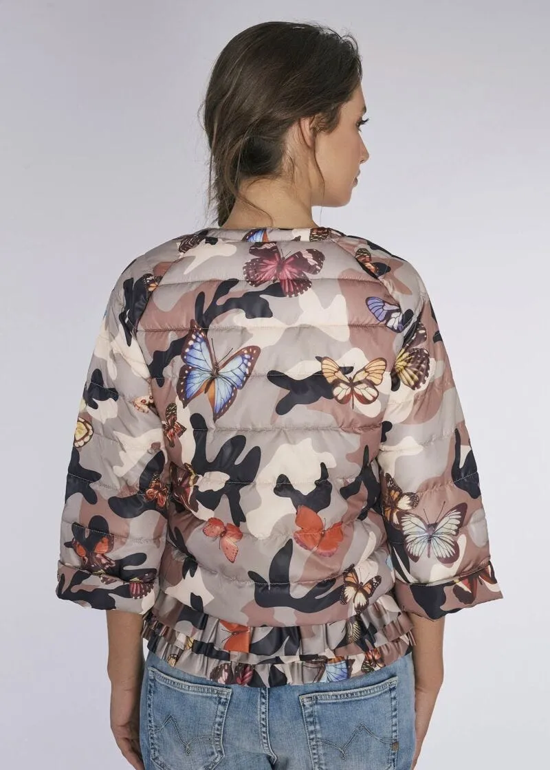 Piumino leggero con rouches