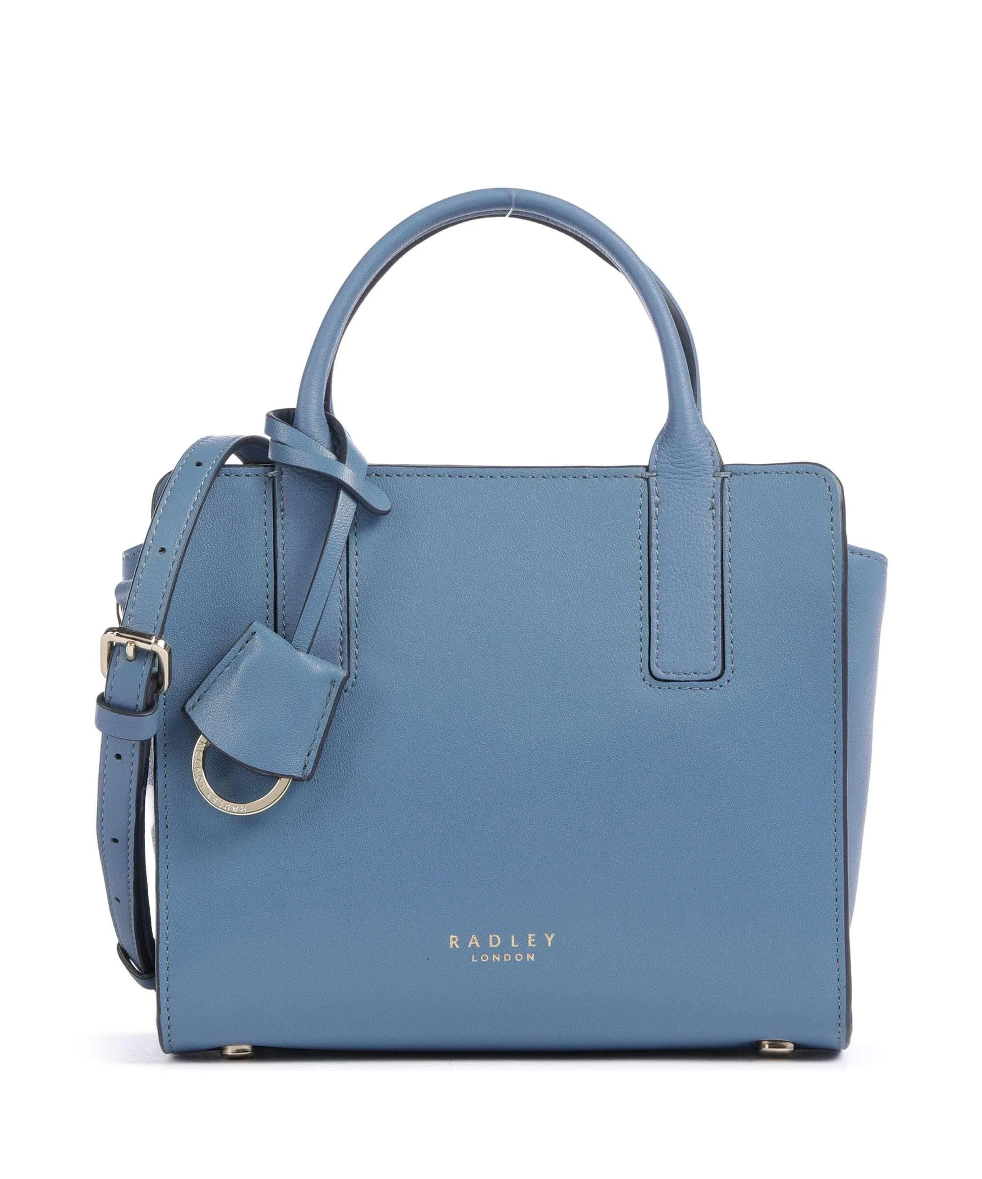  Radley London Sandhurst Lane Borsa a tracolla pelle di vacchetta finemente grana blu-grigio  