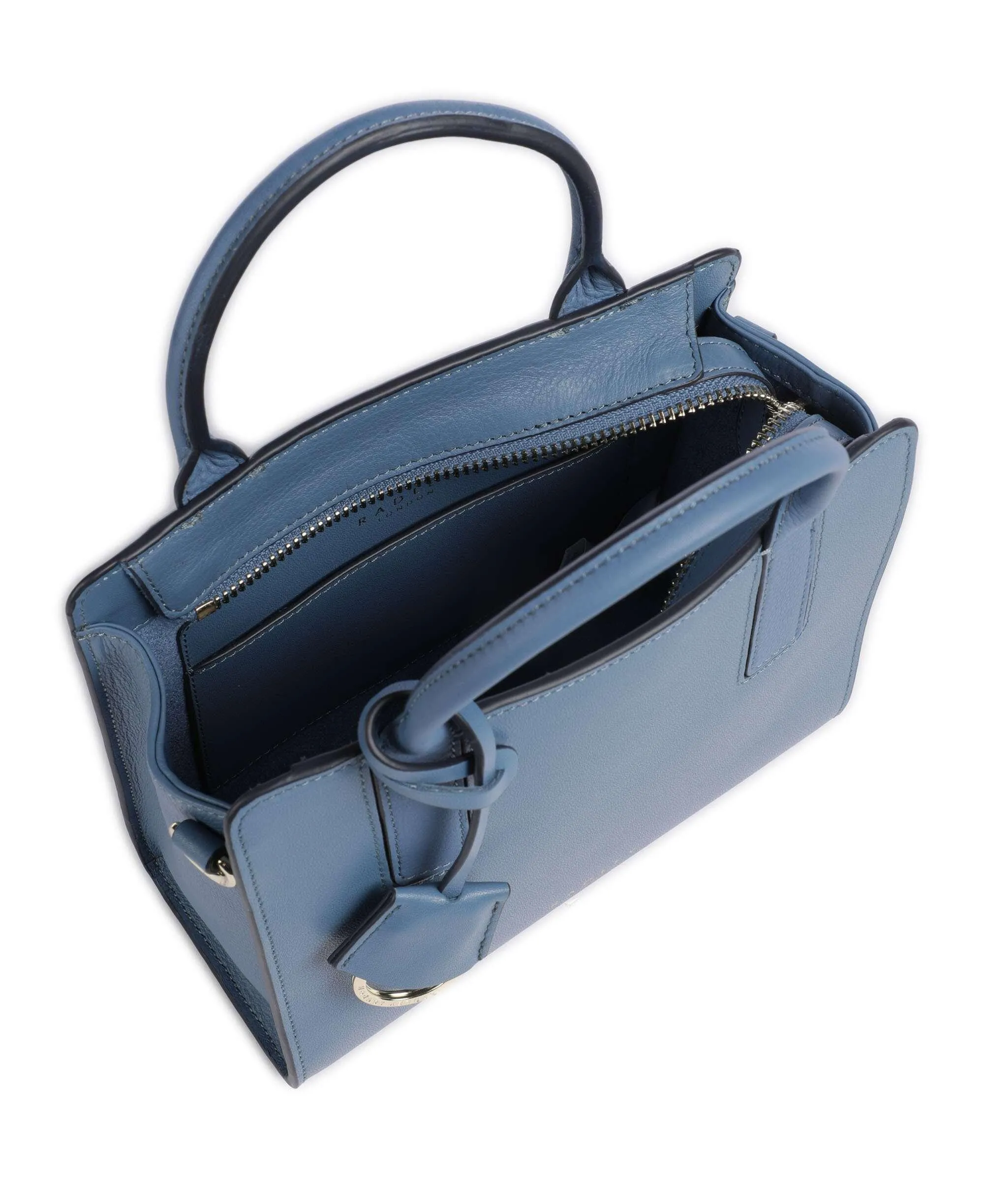  Radley London Sandhurst Lane Borsa a tracolla pelle di vacchetta finemente grana blu-grigio  