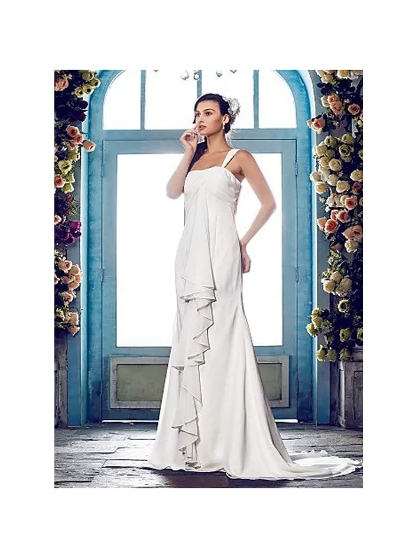 REMY - Abito da Sposa in georgette con monospalla