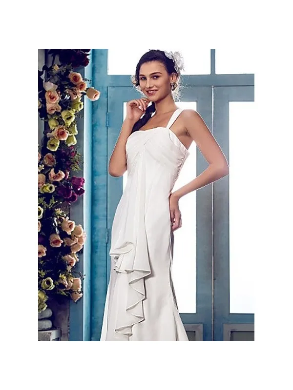 REMY - Abito da Sposa in georgette con monospalla