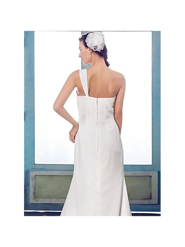 REMY - Abito da Sposa in georgette con monospalla