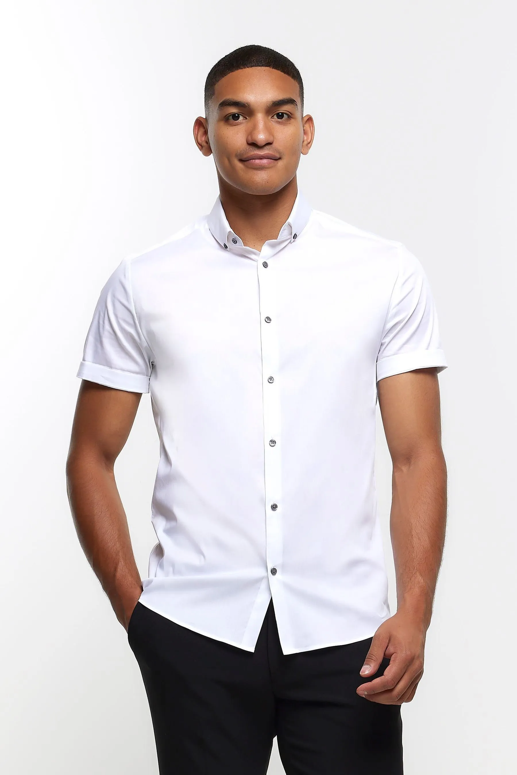 River Island - Camicia muscle fit