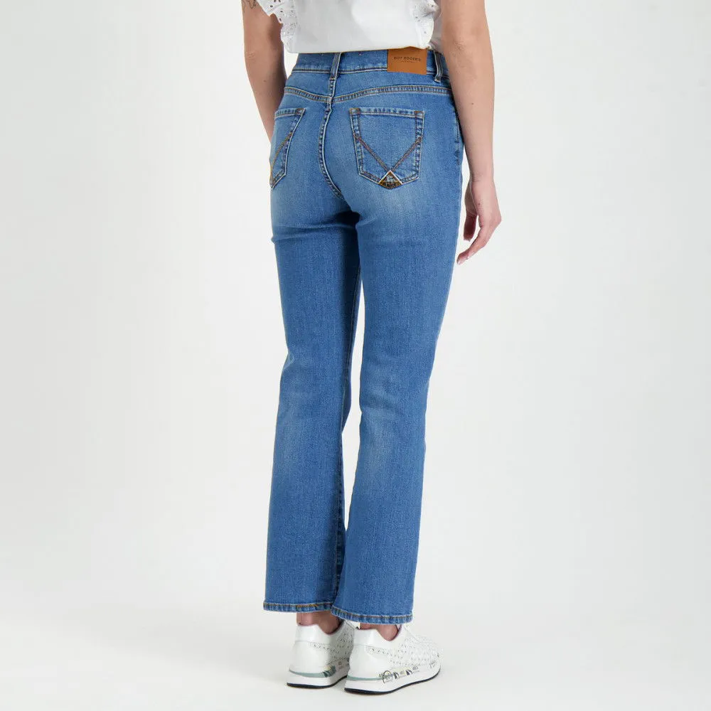 ROY ROGERS JEANS BOOTCUT CROPPED LUCY ZANDRA DONNA