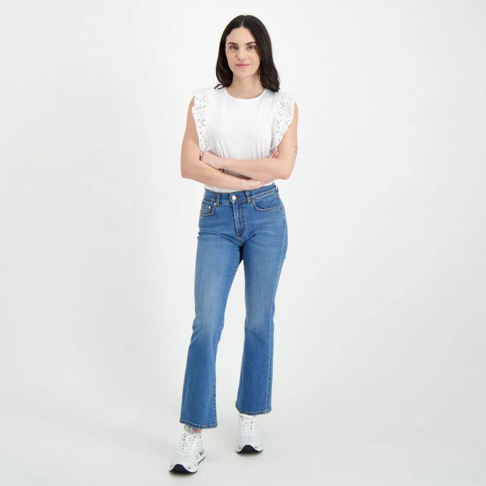 ROY ROGERS JEANS BOOTCUT CROPPED LUCY ZANDRA DONNA