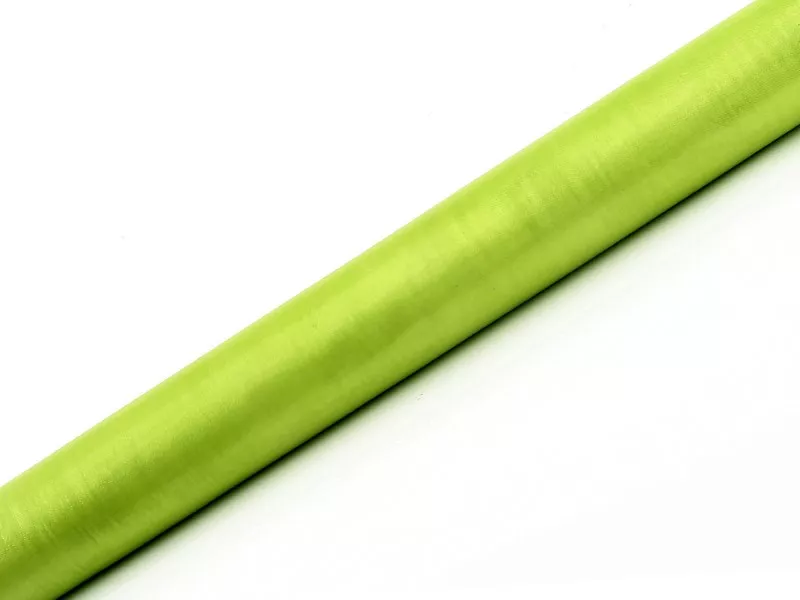 Runner tessuto organza verde lime 9m x 36cm