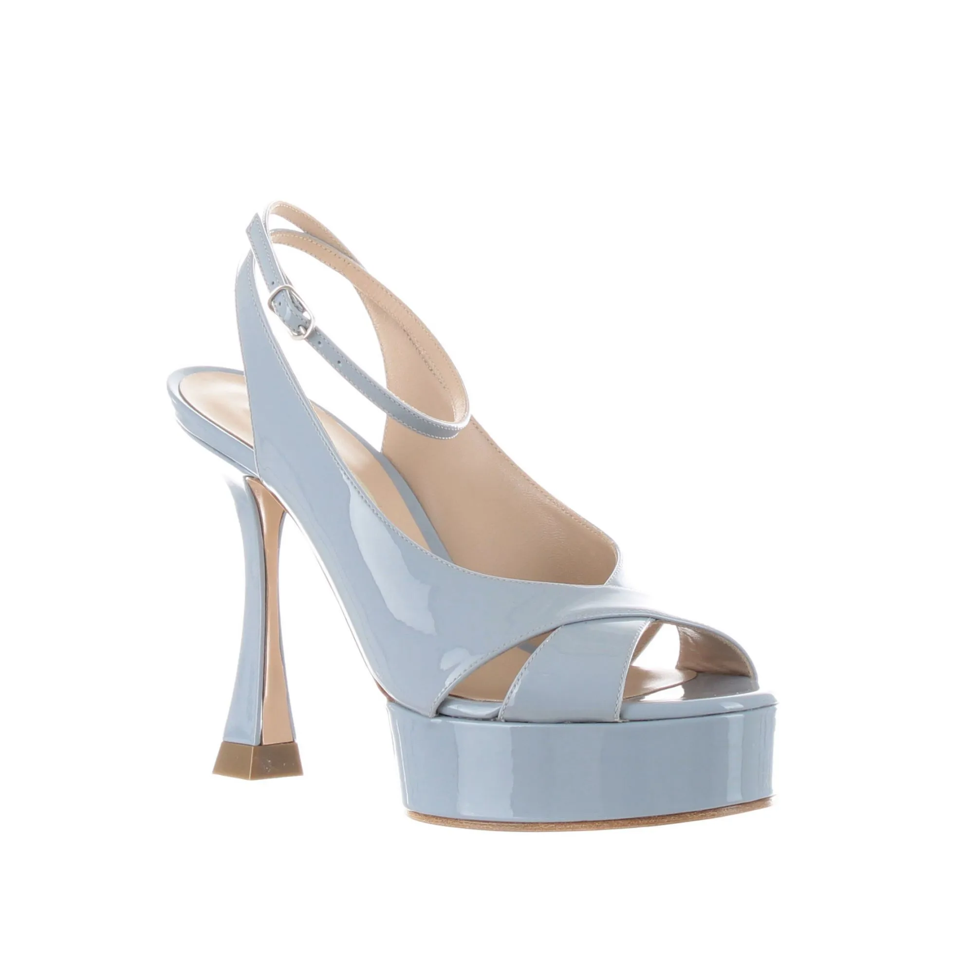 Sandalo platform donna in vernice