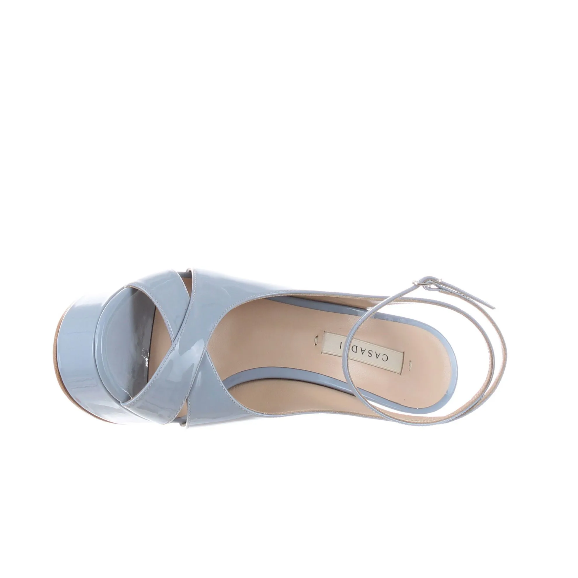 Sandalo platform donna in vernice