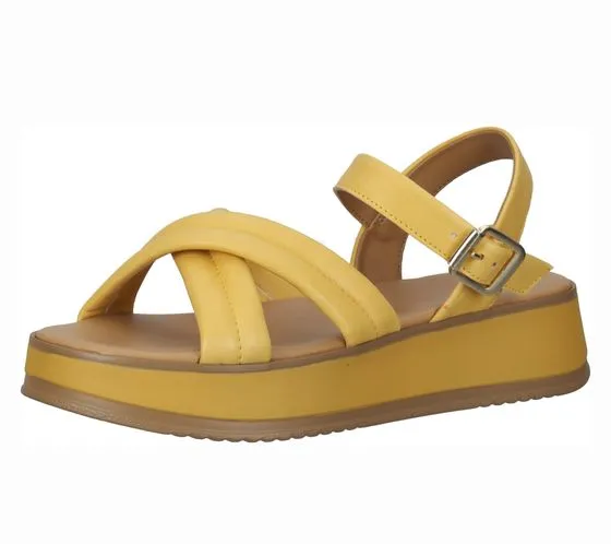 SANSIBAR sandali donna sandali con listini scarpe in vera pelle 1096247 giallo