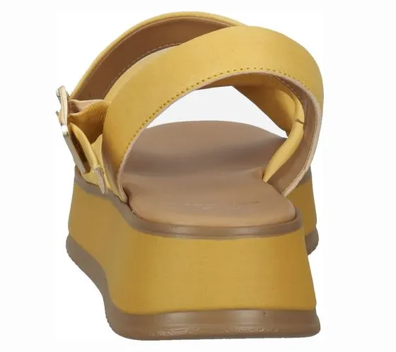 SANSIBAR sandali donna sandali con listini scarpe in vera pelle 1096247 giallo