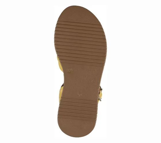 SANSIBAR sandali donna sandali con listini scarpe in vera pelle 1096247 giallo