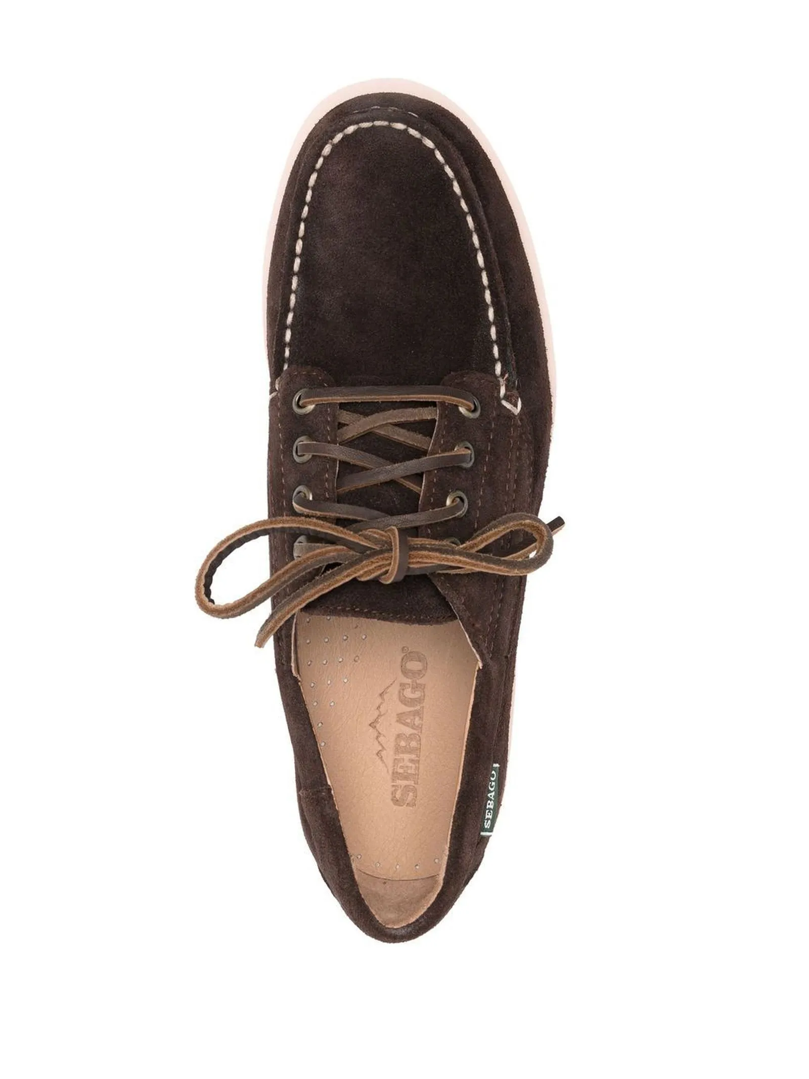 SEBAGO Calzature,Mocassini Mocassini con lacci in camoscio marrone 