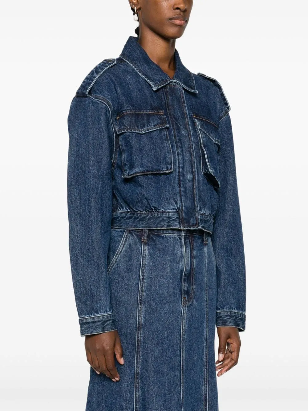   Self-portrait  Giacca utility in denim  