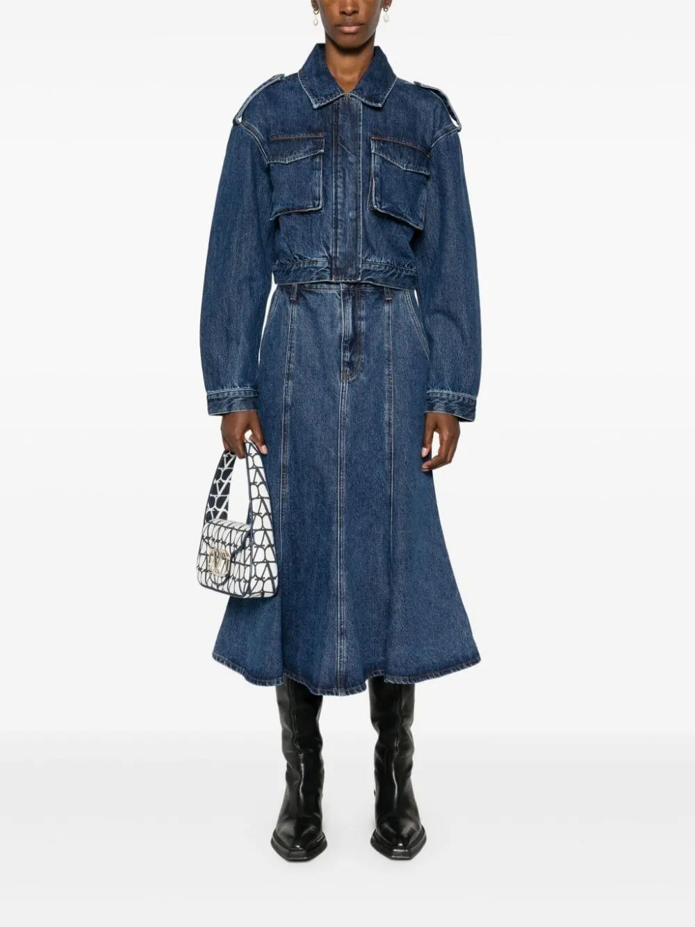   Self-portrait  Giacca utility in denim  