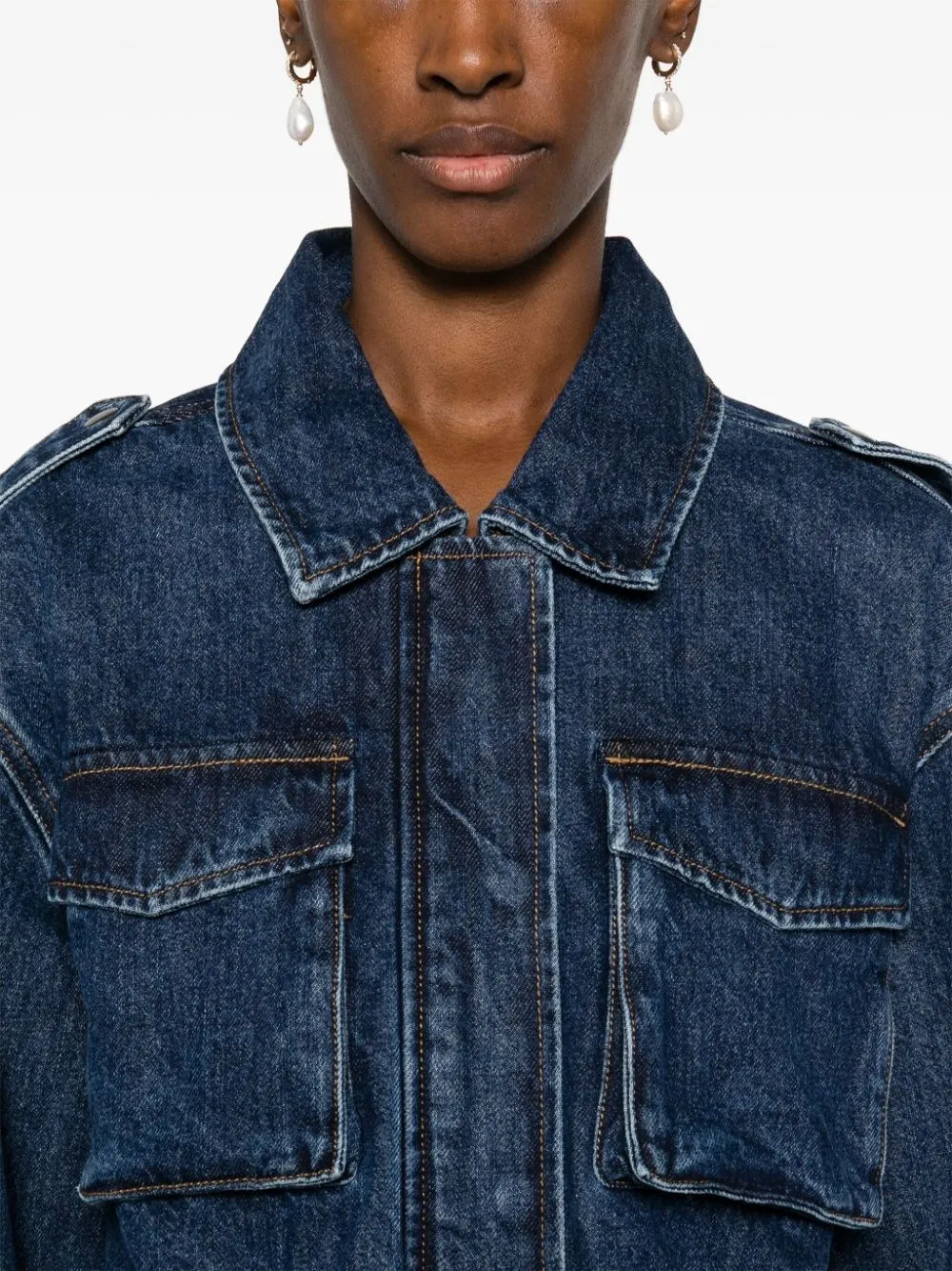   Self-portrait  Giacca utility in denim  