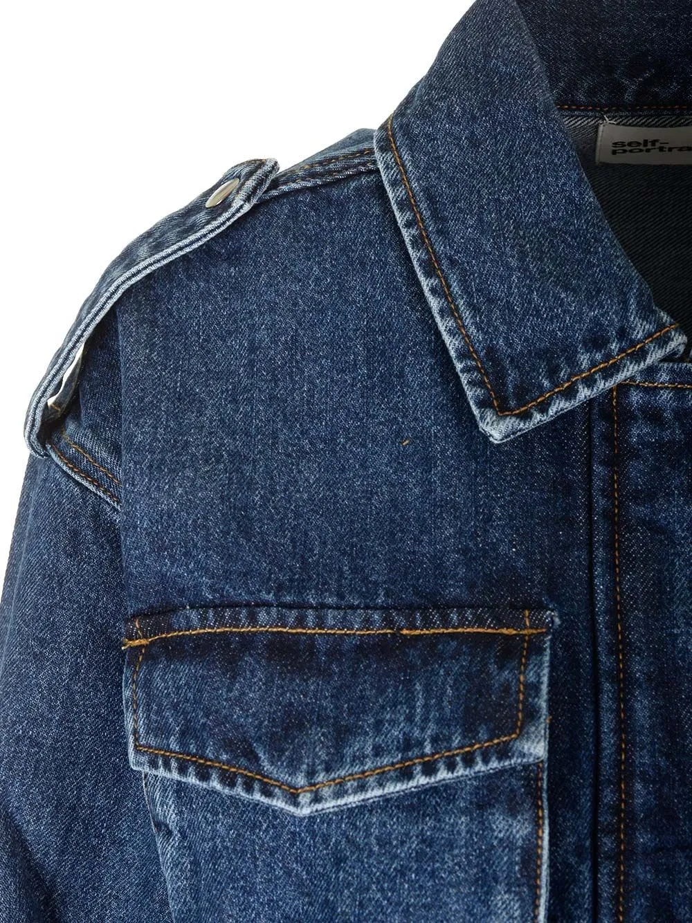   Self-portrait  Giacca utility in denim  
