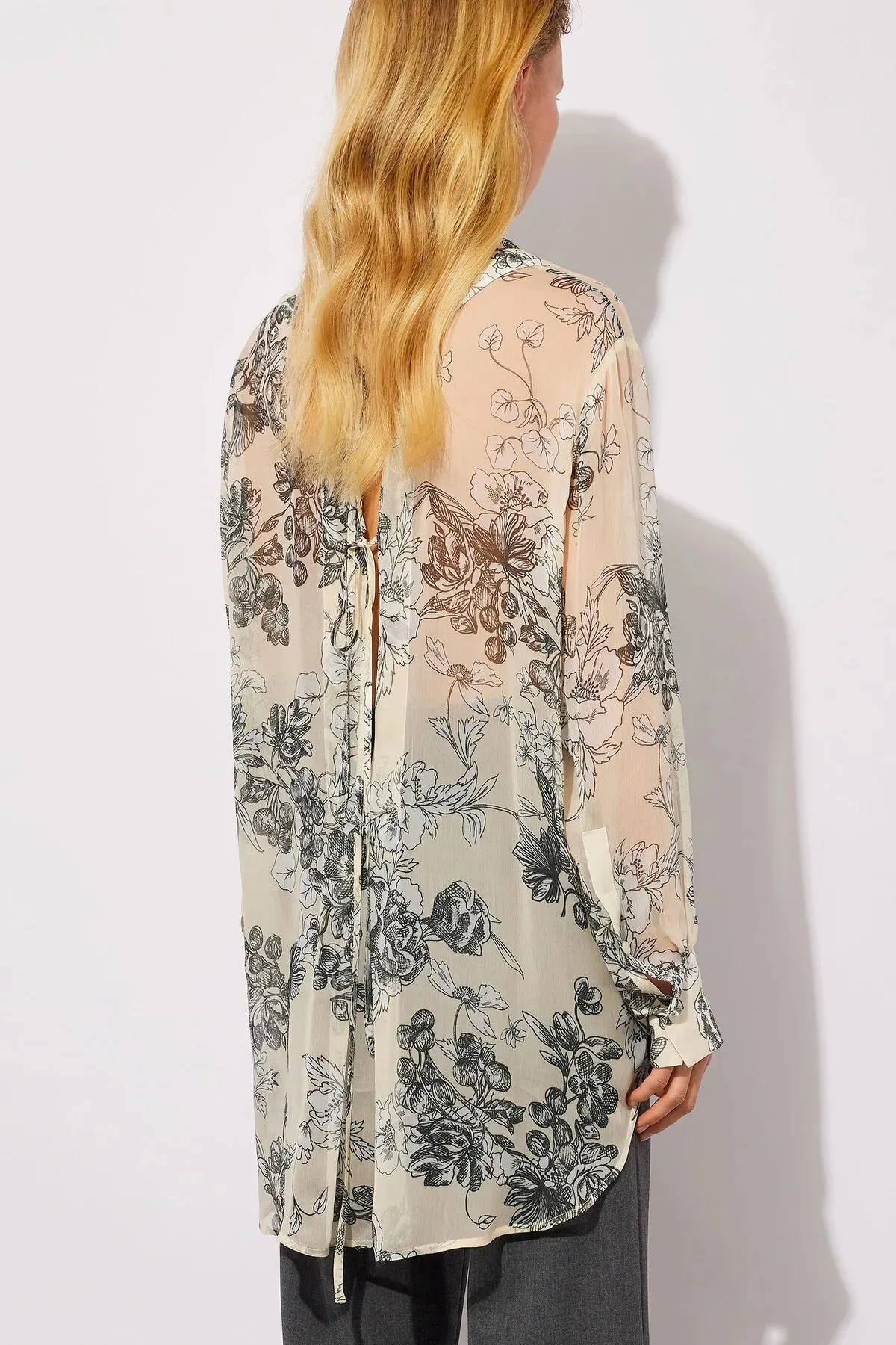 SEMICOUTURE Camicia stampa botanic