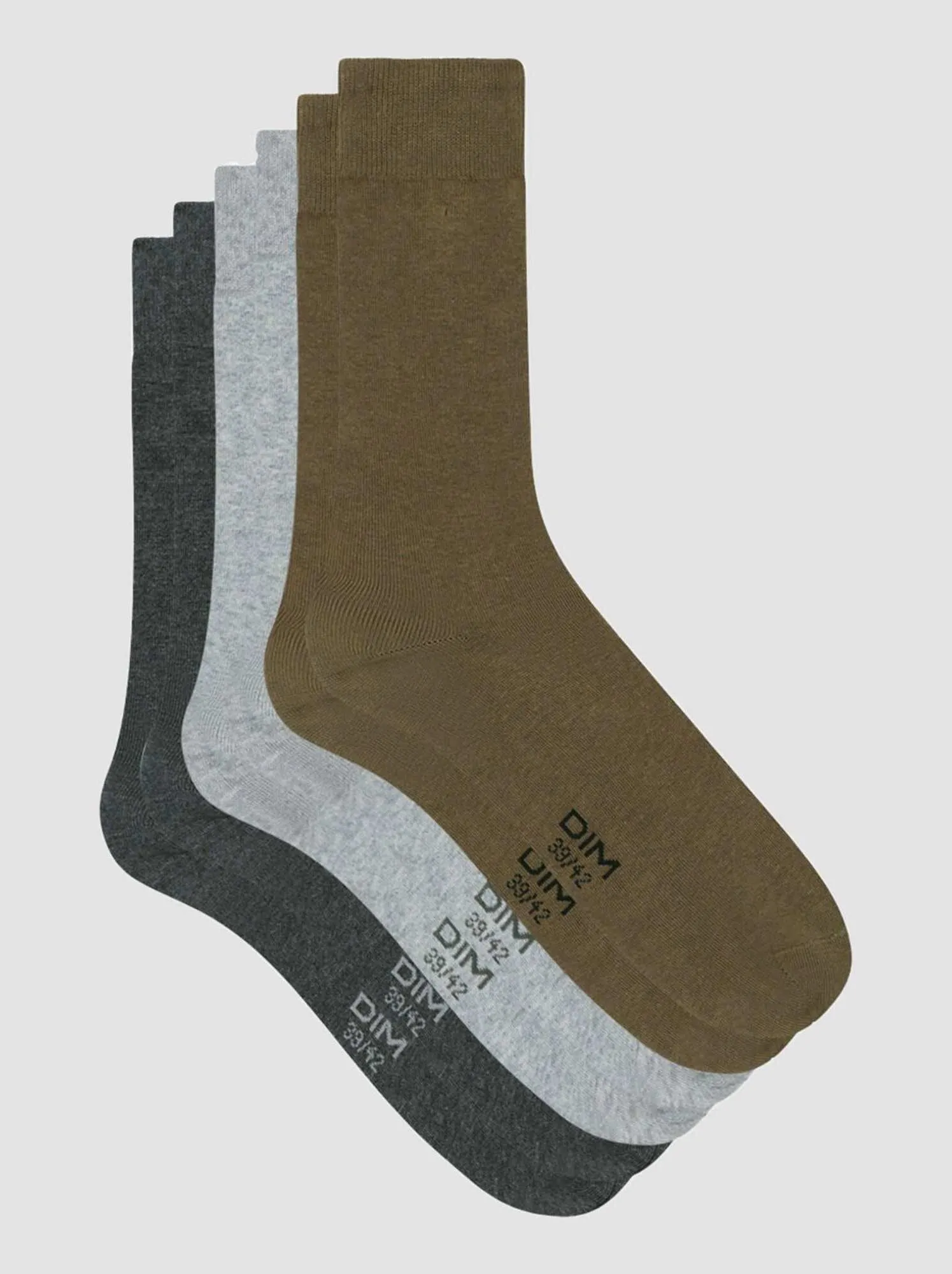 Set di 3 paia di calzini 'DIM' - GRIGIO