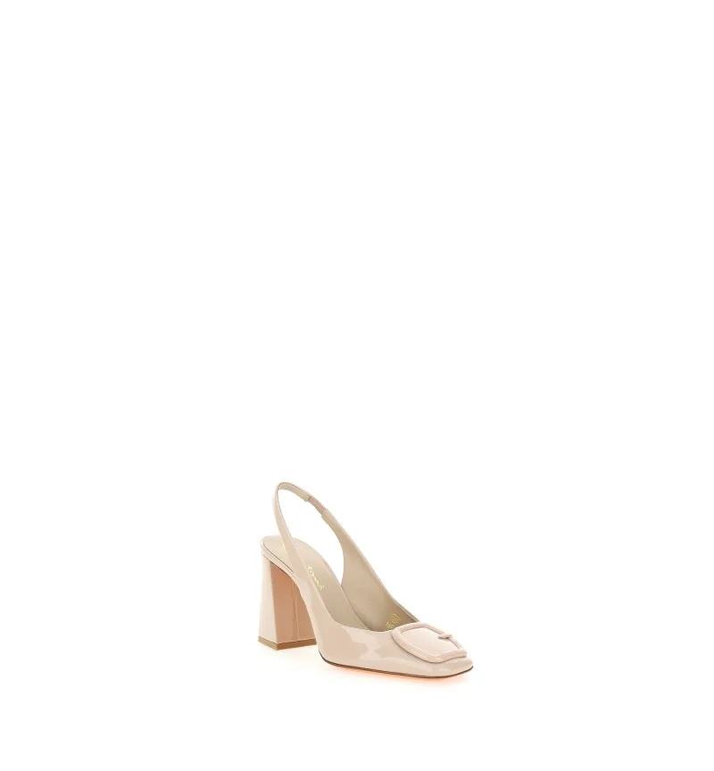 Slingback in vernice