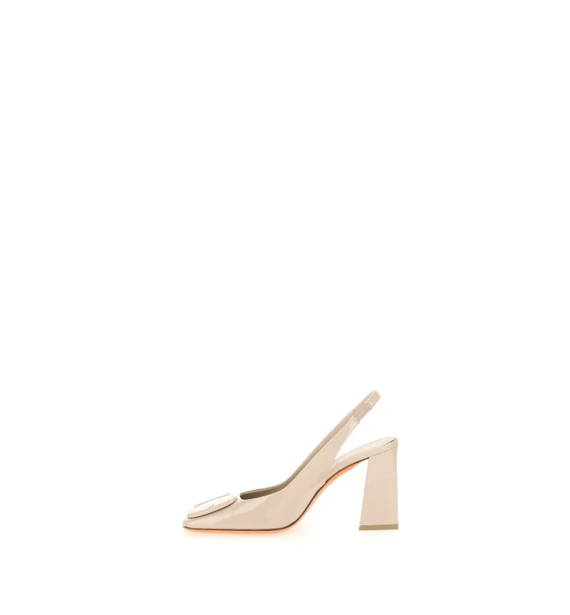 Slingback in vernice