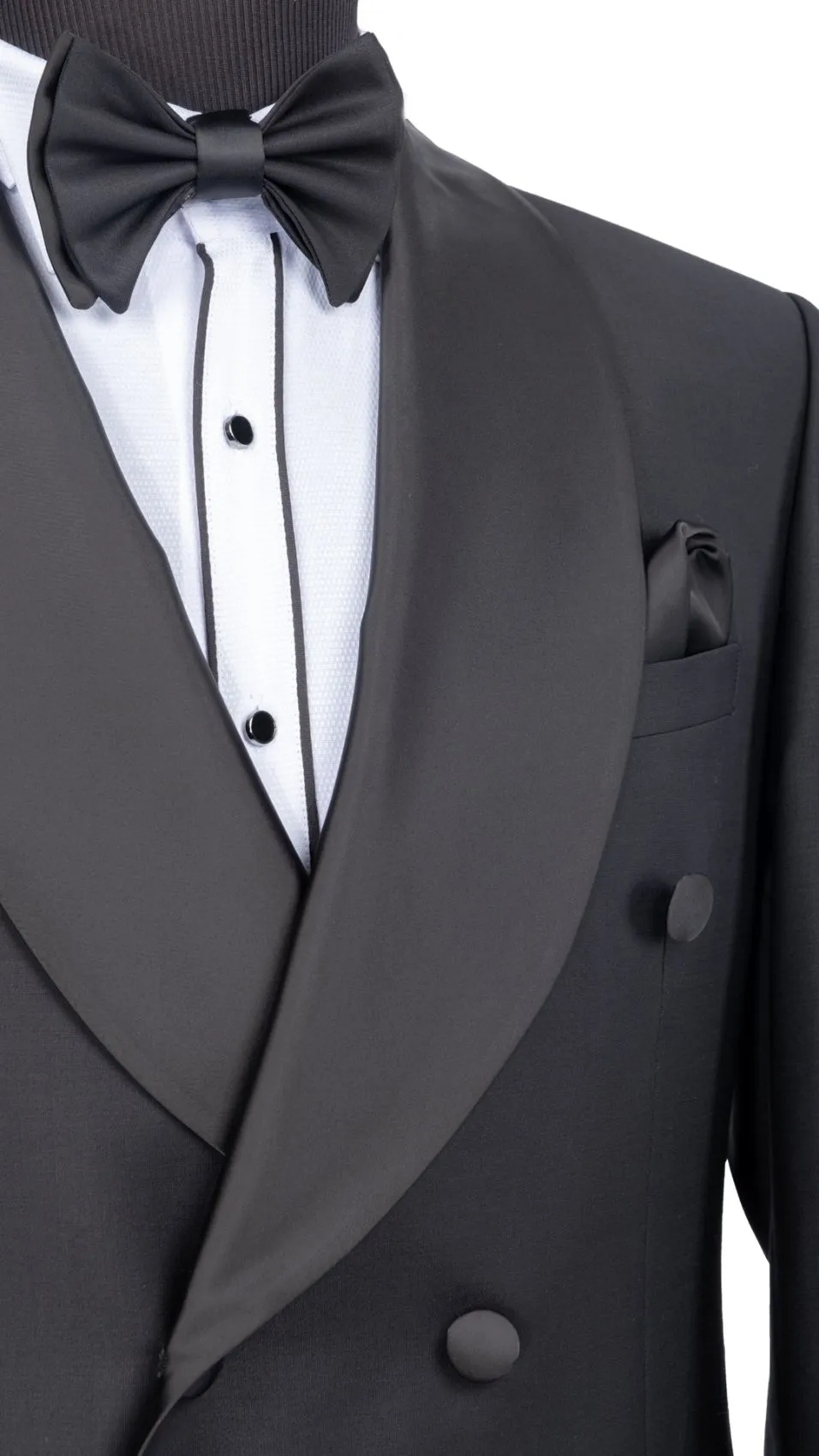 Smoking nero doppiopetto baggi cerimonia slim fit