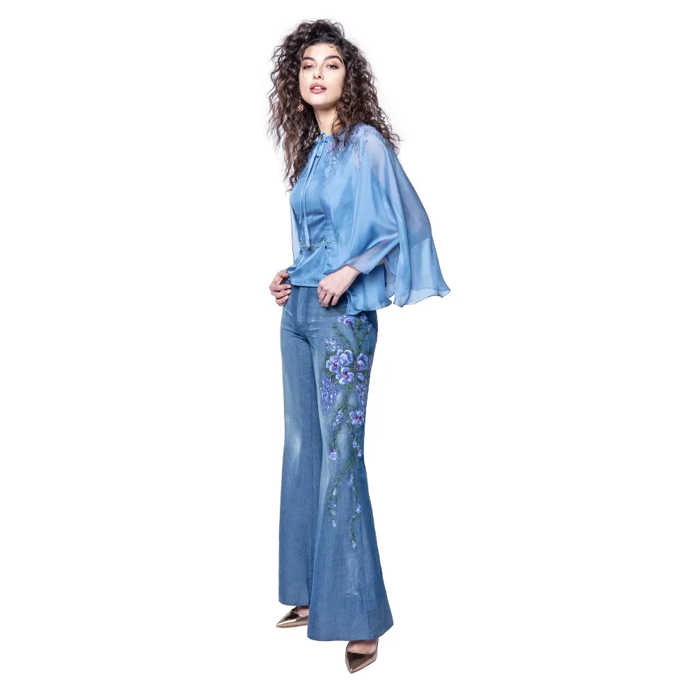 Sofia Provera - Ametista - Jeans - Luxury Exclusive Collection - Haute Couture Made in Italy - Abito di Alta Qualità Luxury