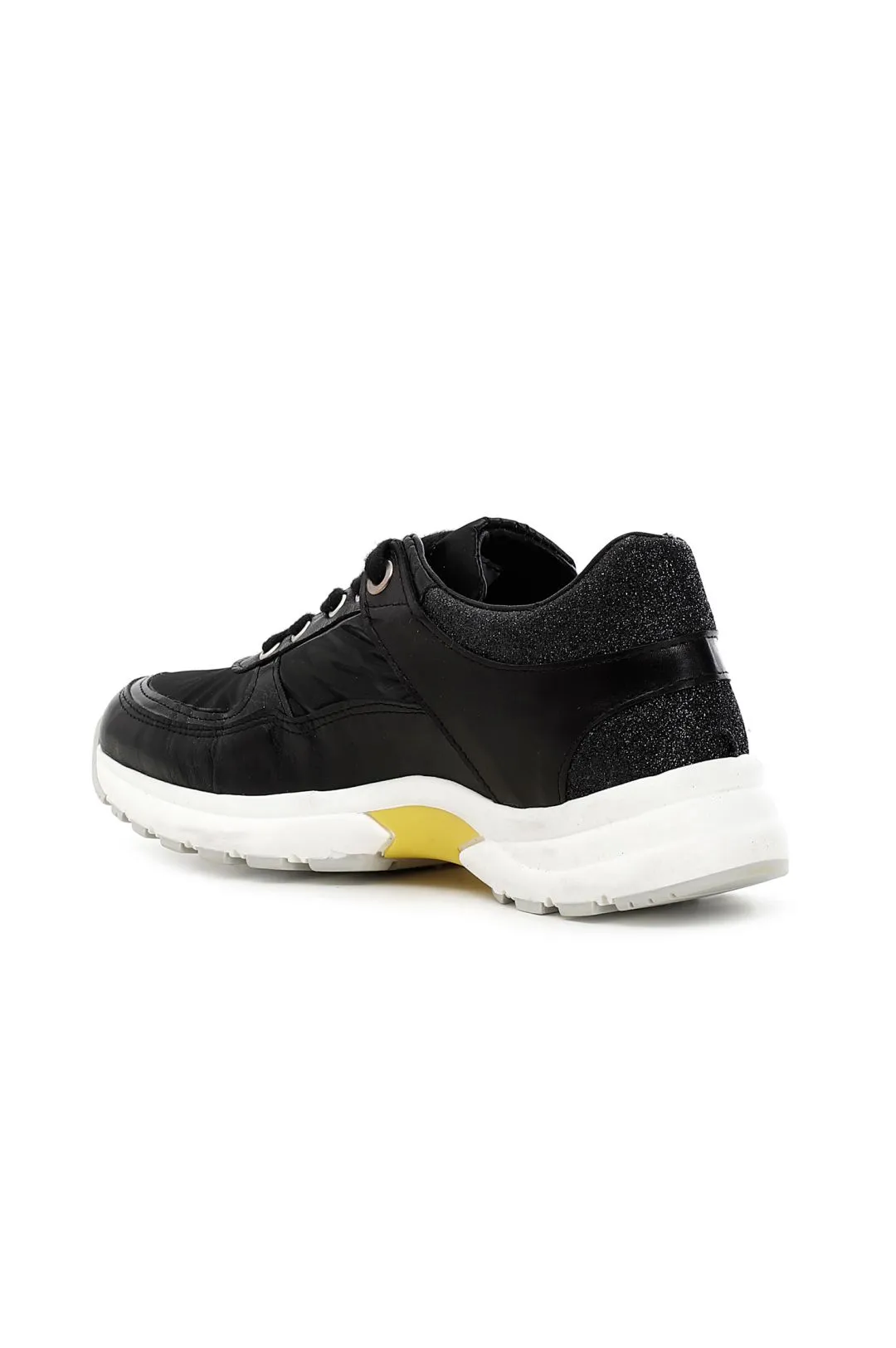 special price: sneakers in pelle metalizzata con inserti in tessuto