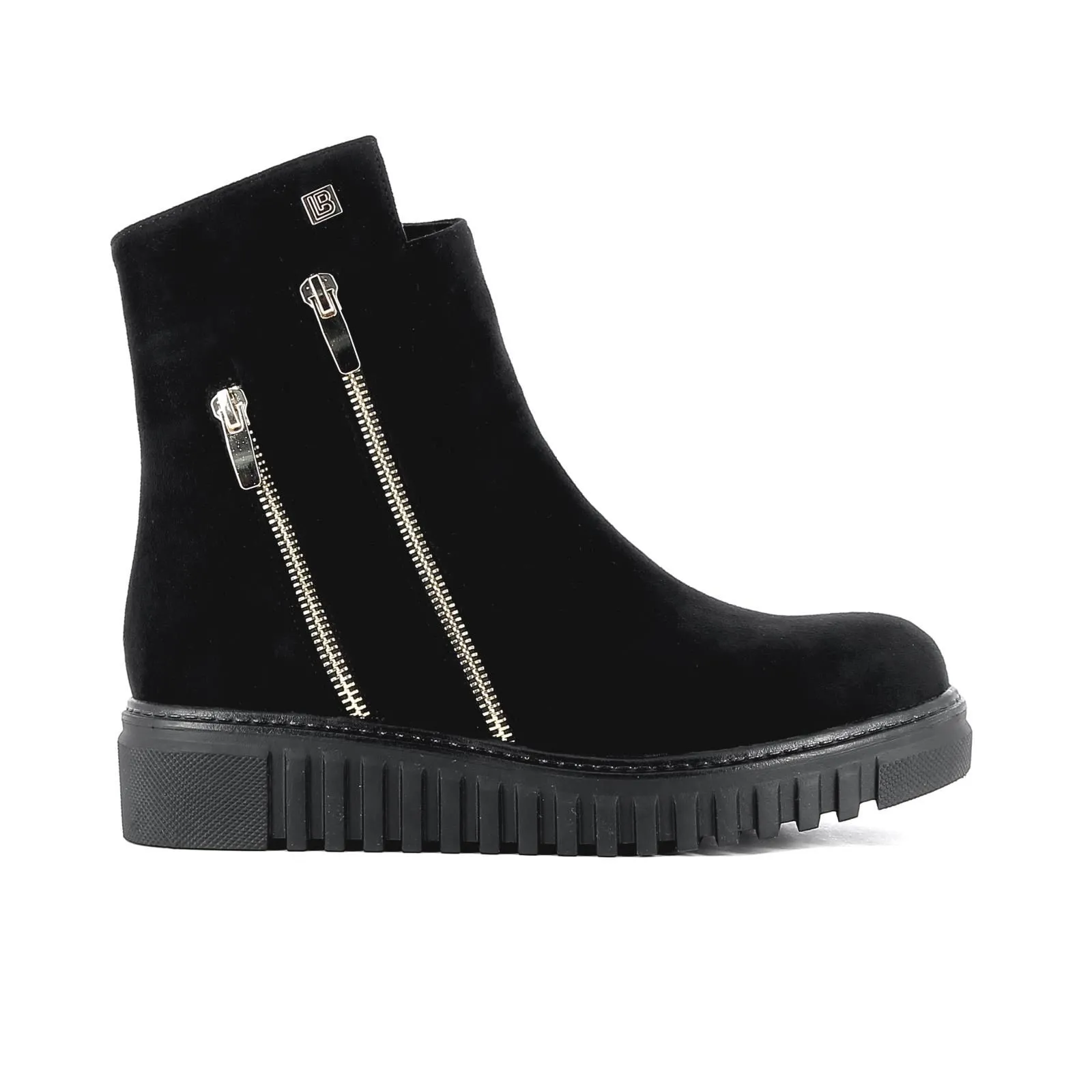 Stivaletti bassi neri con zip