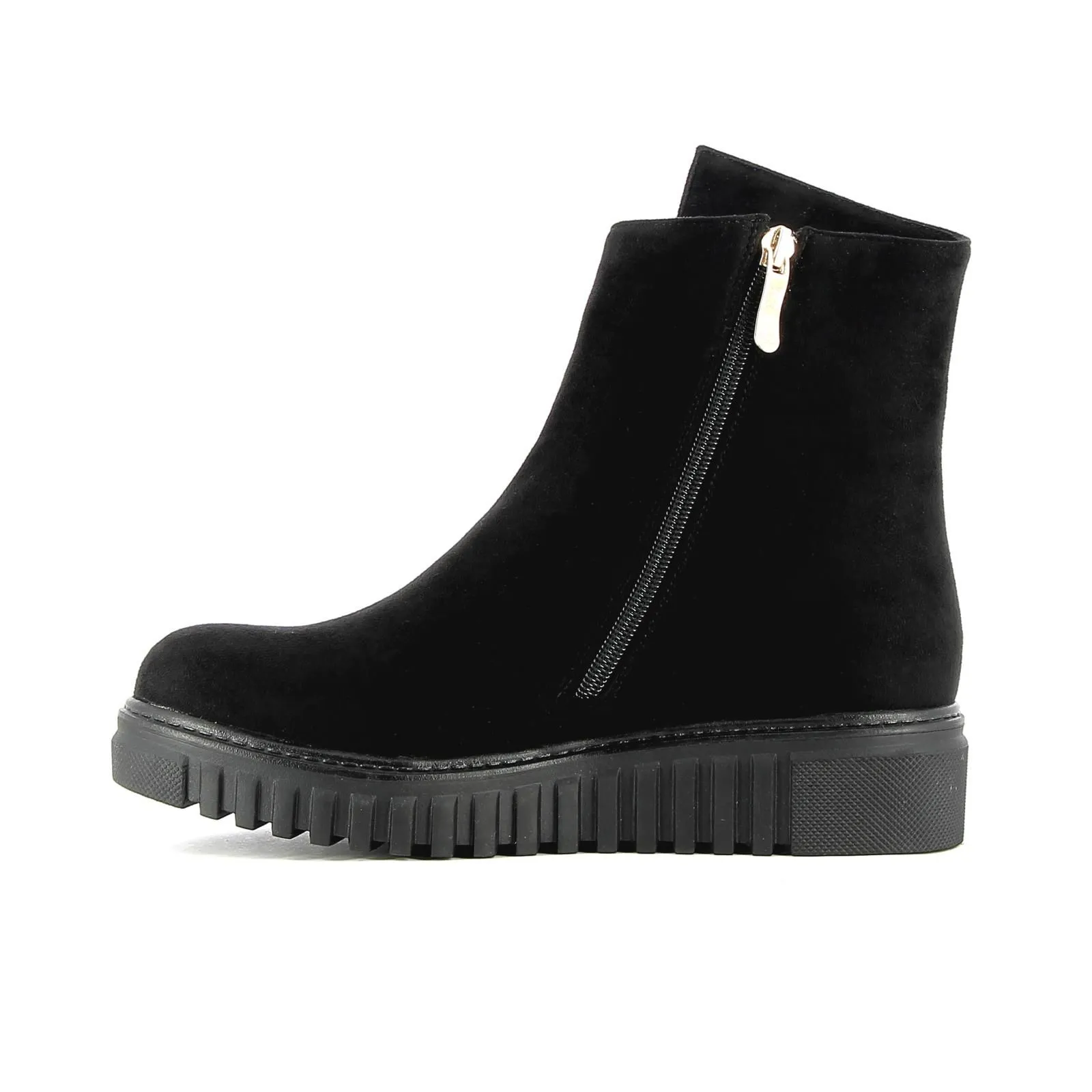 Stivaletti bassi neri con zip