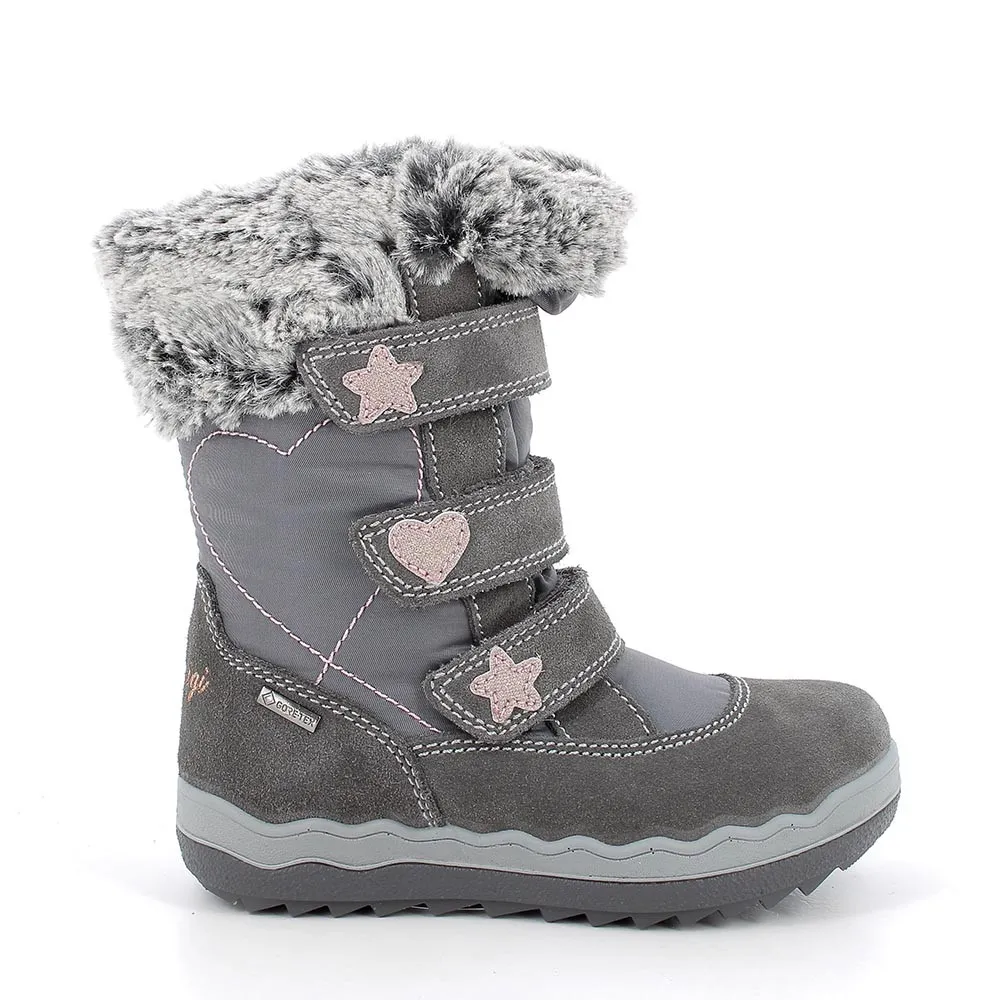 Stivaletti gore-tex da bambina grigio scuro-grigio            