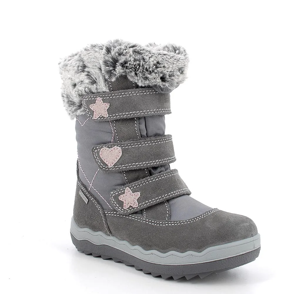 Stivaletti gore-tex da bambina grigio scuro-grigio            