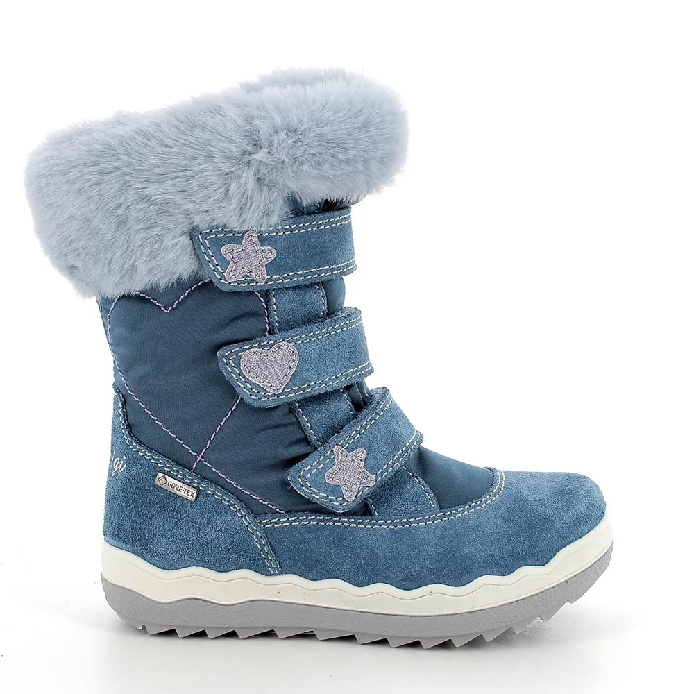 Stivaletti gore-tex da bambina jeans-celeste            