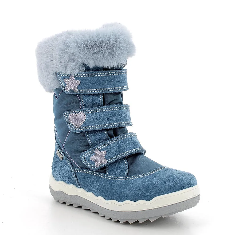 Stivaletti gore-tex da bambina jeans-celeste            