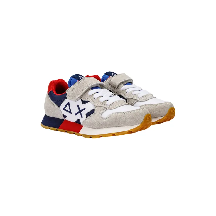 Sun68 Jaki Tricolors Kid Z33312K 0107 white-navy blue boys' sneakers