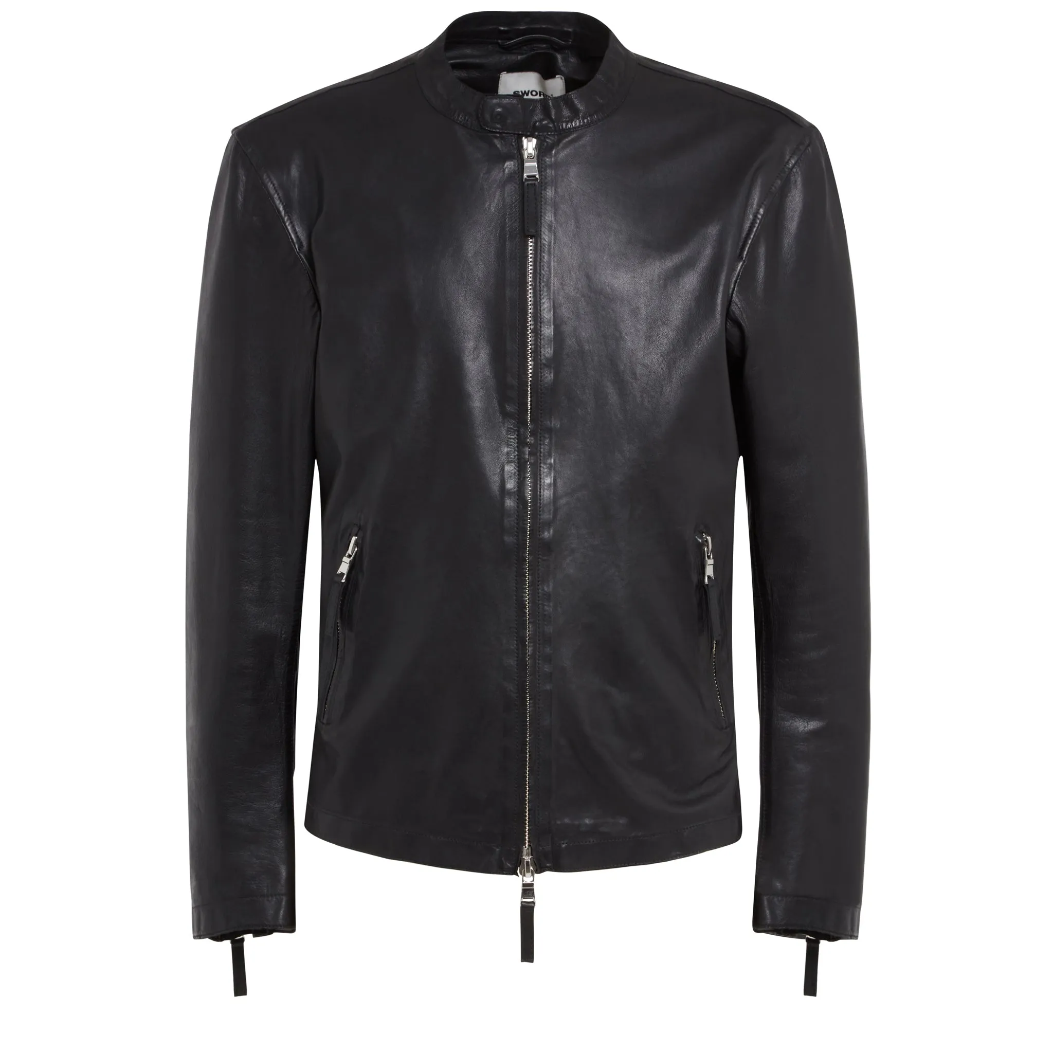 SWORD  Giacca in pelle nera