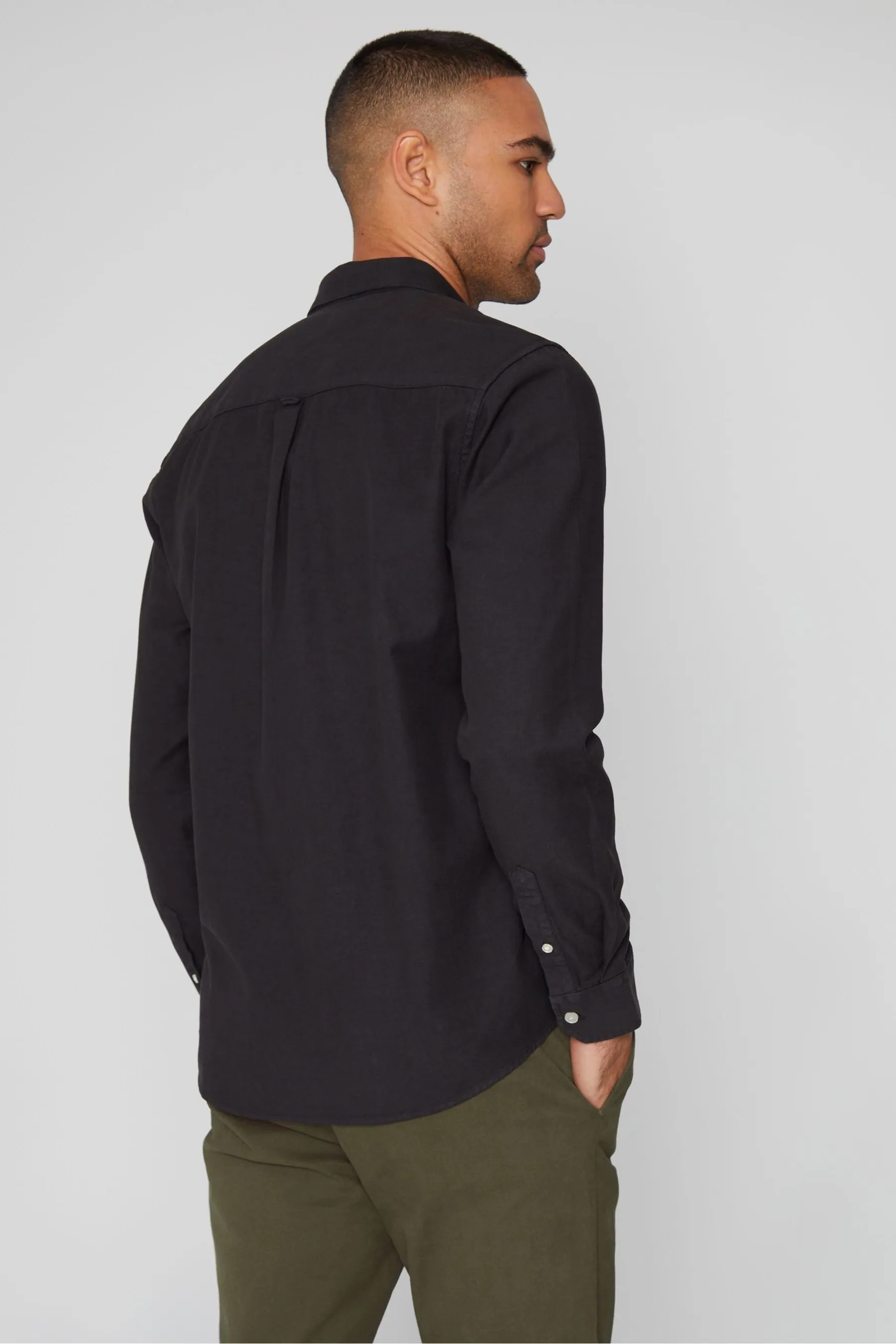 Threadbare Manica lunga - Camicia morbida in Blend cotone    