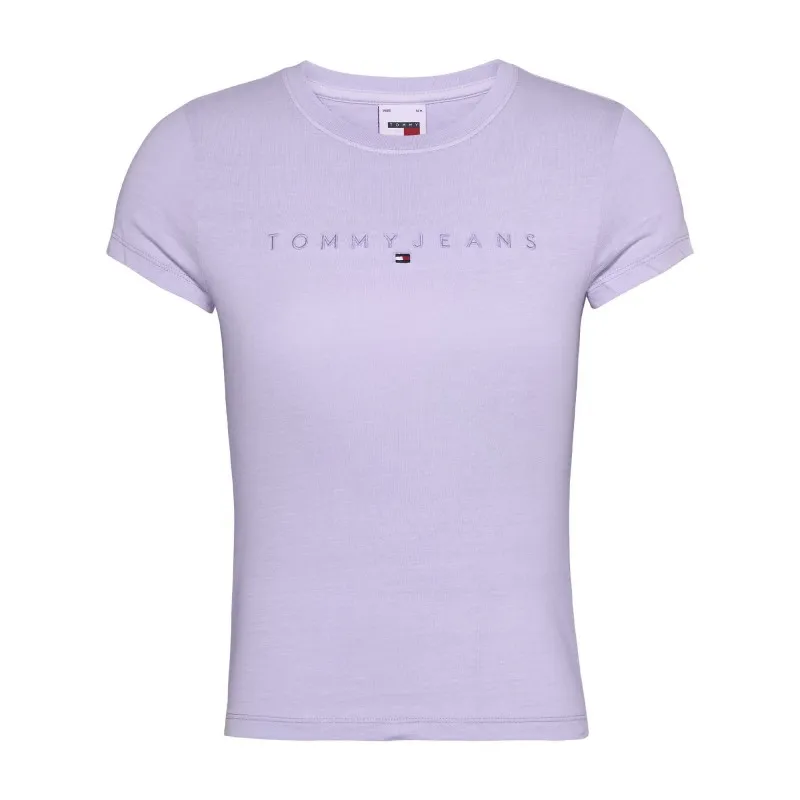 Tommy Jeans Tjw Slim Tonal Linear T-Shirt M/M Lavender Flower Donna