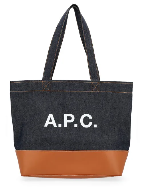 Tote Bag A.P.C. Axel in denim blu