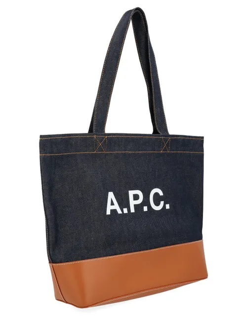 Tote Bag A.P.C. Axel in denim blu