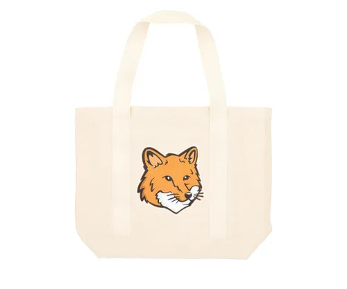 Tote Bag Maison Kitsuné Fox Head color ecru