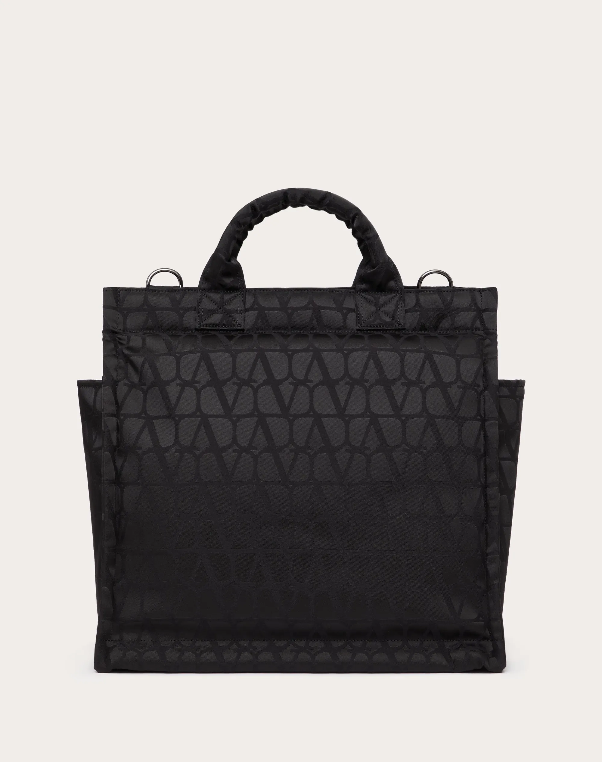 TOTE BAG VERTICALE 2WAY VALENTINO GARAVANI COLLABORATION WITH PORTER IN TESSUTO TECNICO TOILE ICONOGRAPHE