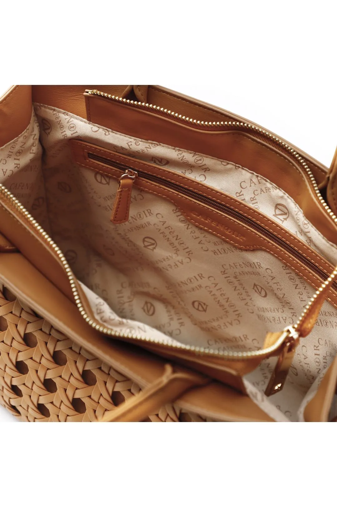 tote con intreccio nocciola