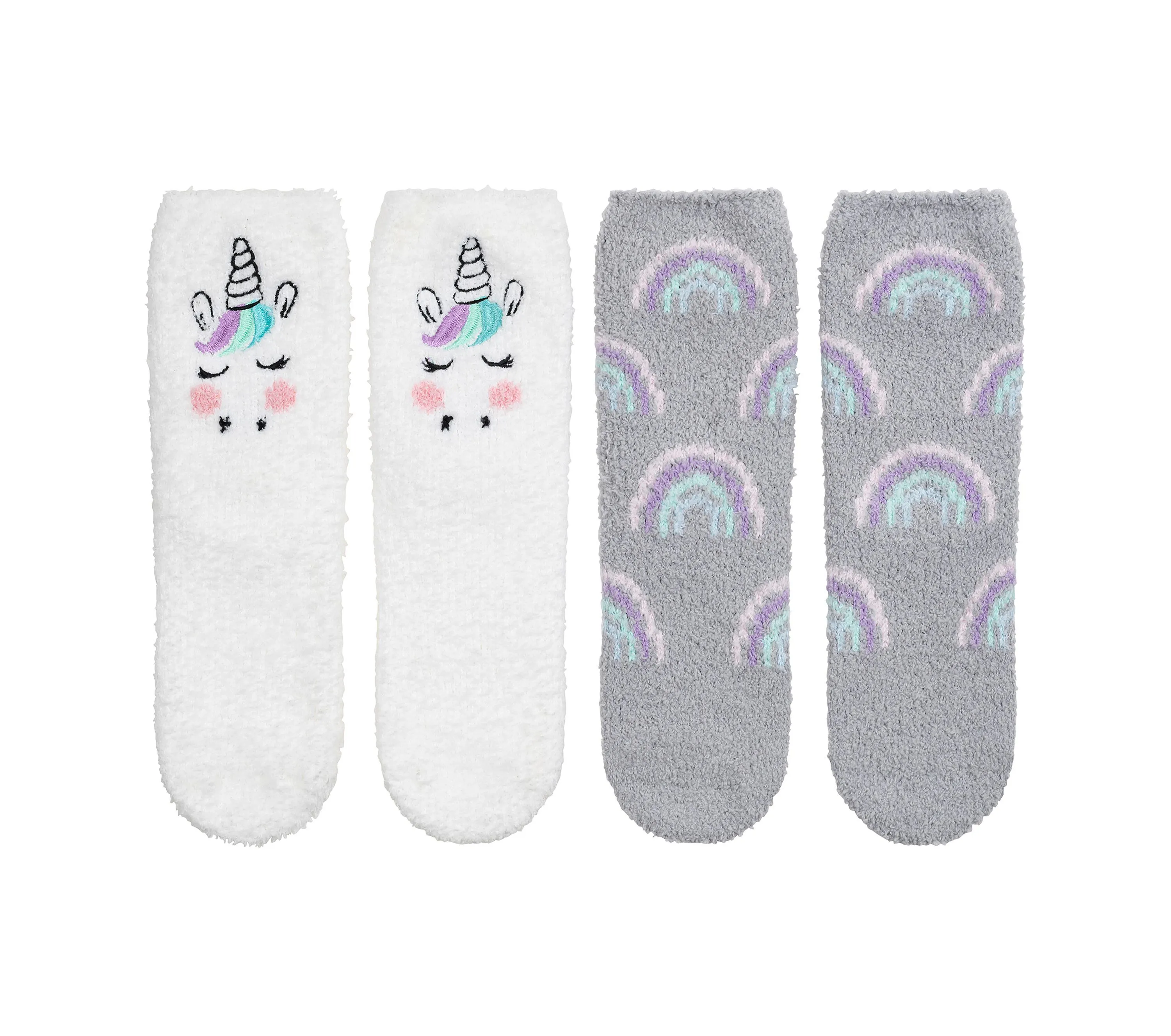 Unicorn Cozy Crew Socks - 2 Pack