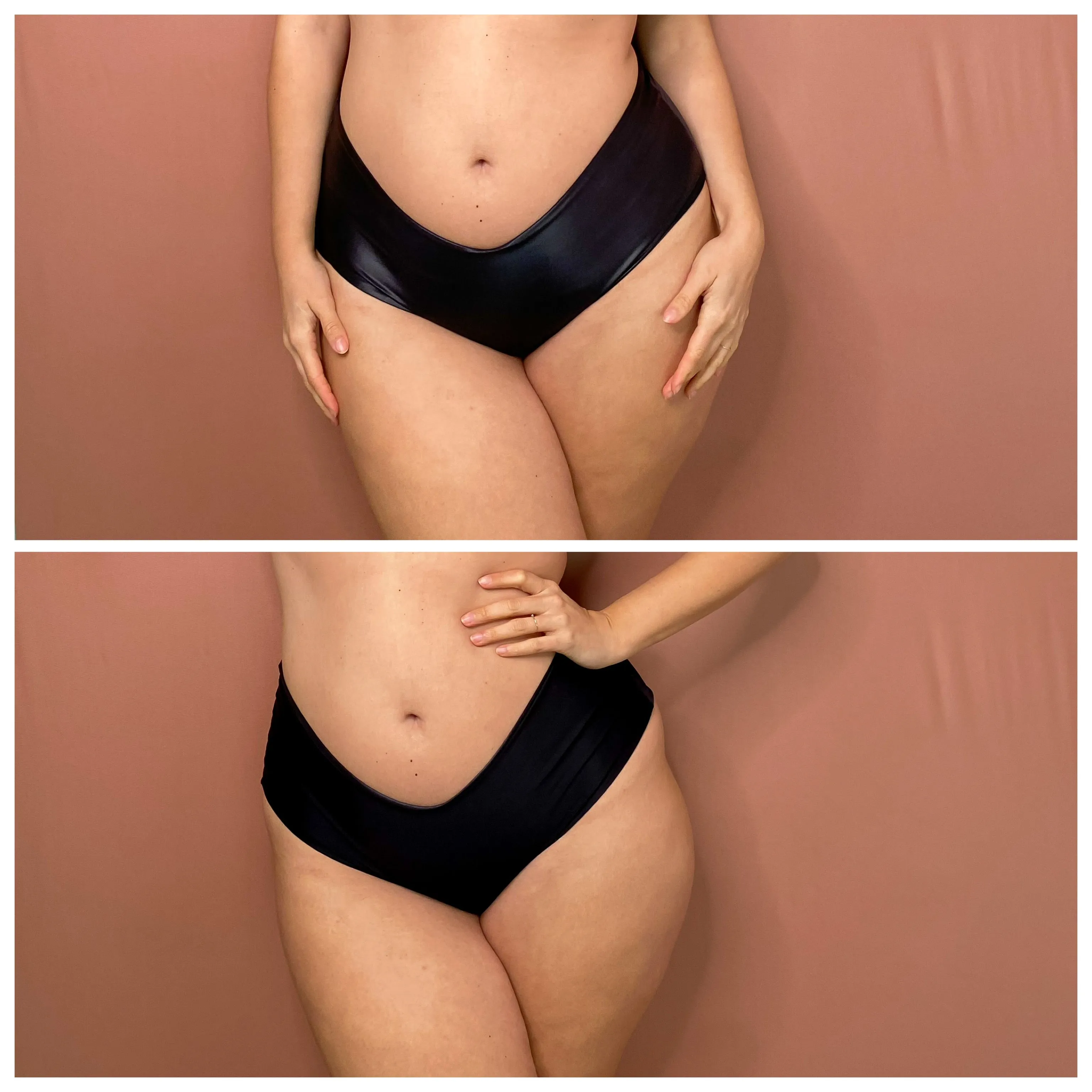 Venus Slip - NERO effetto Ecopelle / Opaco