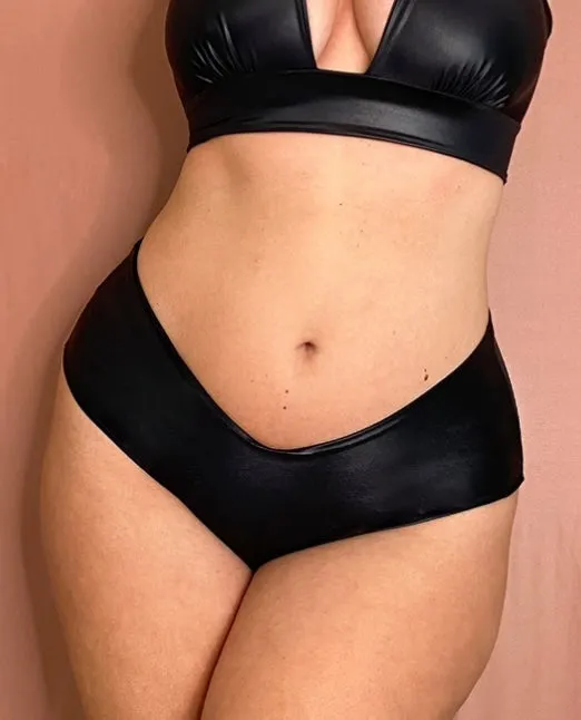 Venus Slip - NERO effetto Ecopelle / Opaco