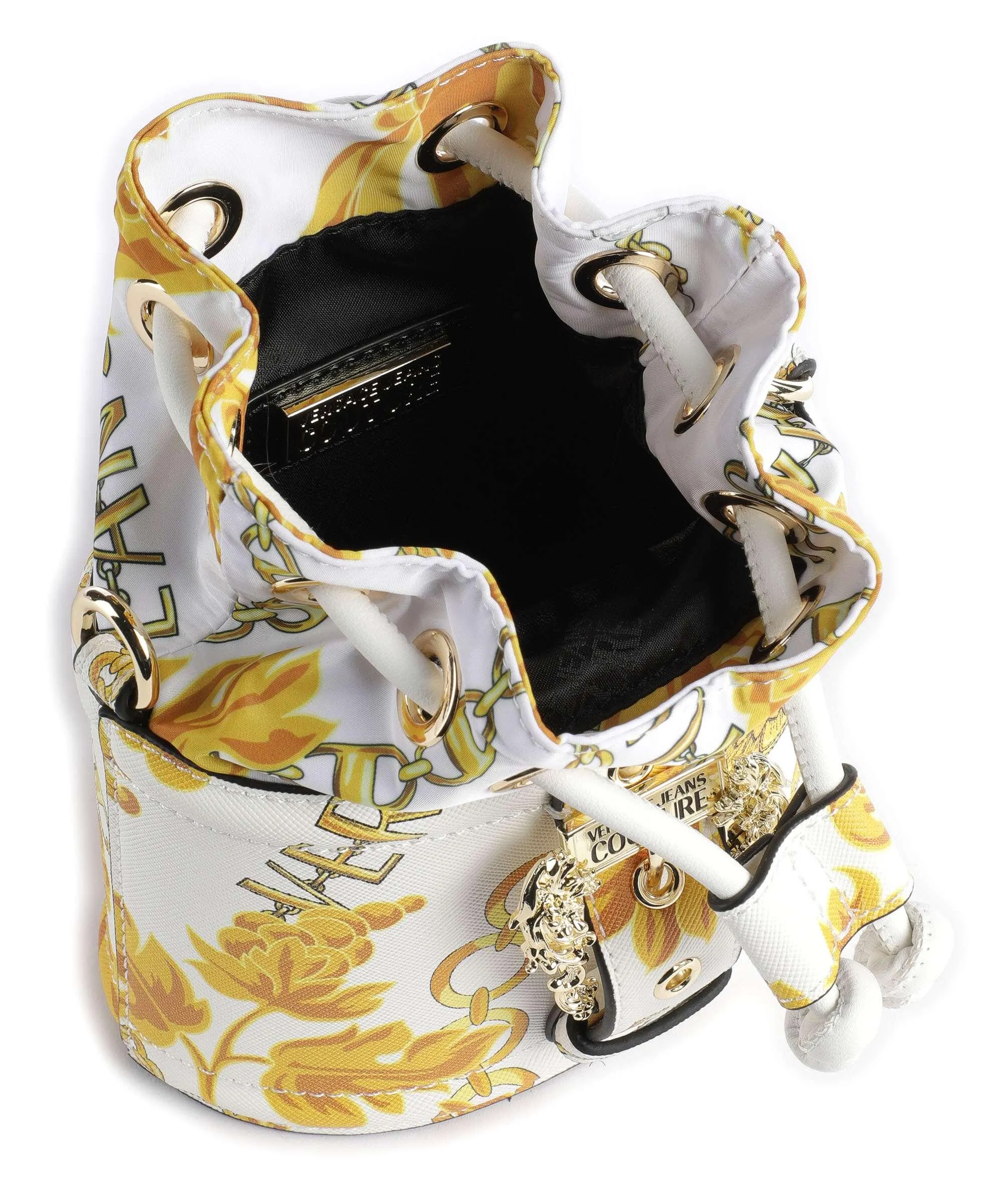  Versace Jeans Couture Couture 01 Borsa a secchiello pelle sintetica bianco  